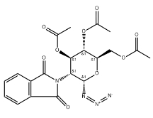 3,4,6-三-O-乙酰基-2-脫氧-2-鄰苯二甲酰亞氨基-ALPHA-D-吡喃葡萄糖基疊氮化物，CAS號：102816-25-1