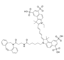 Cy5.5 DBCO，cas:1857352-95-4 ，Cy5.5標記二苯基環(huán)辛炔