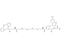 DBCO-PEG4-TAMRA，TAMRA-PEG4-DBCO，CAS號：1895849-41-8，二苯基環(huán)辛炔-四聚乙二醇-TAMRA
